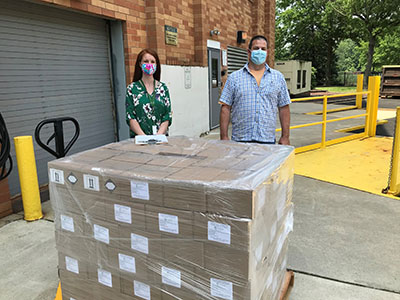 Pictured (L-R): Jessica Puia, Associate Director, Supply Chain and Thomas Graf Associate Director, Environmental, Health, Safety and Security at Cosette Pharmaceuticals.