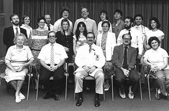 Dr. LoFrumento in a group photo in 1984