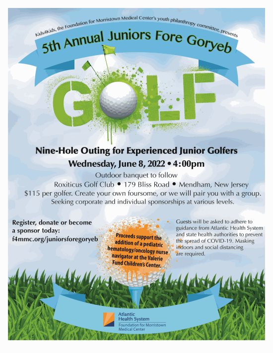 5th Annual Juniors Fore Goryeb flyer